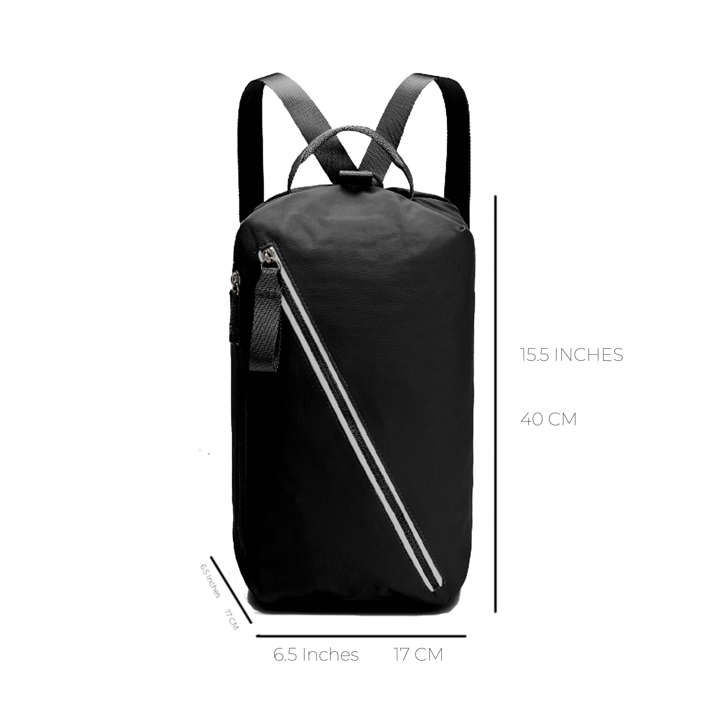 Sonia Nylon Travel and Everyday Nylon Crossbody Backpack Bag: Grey