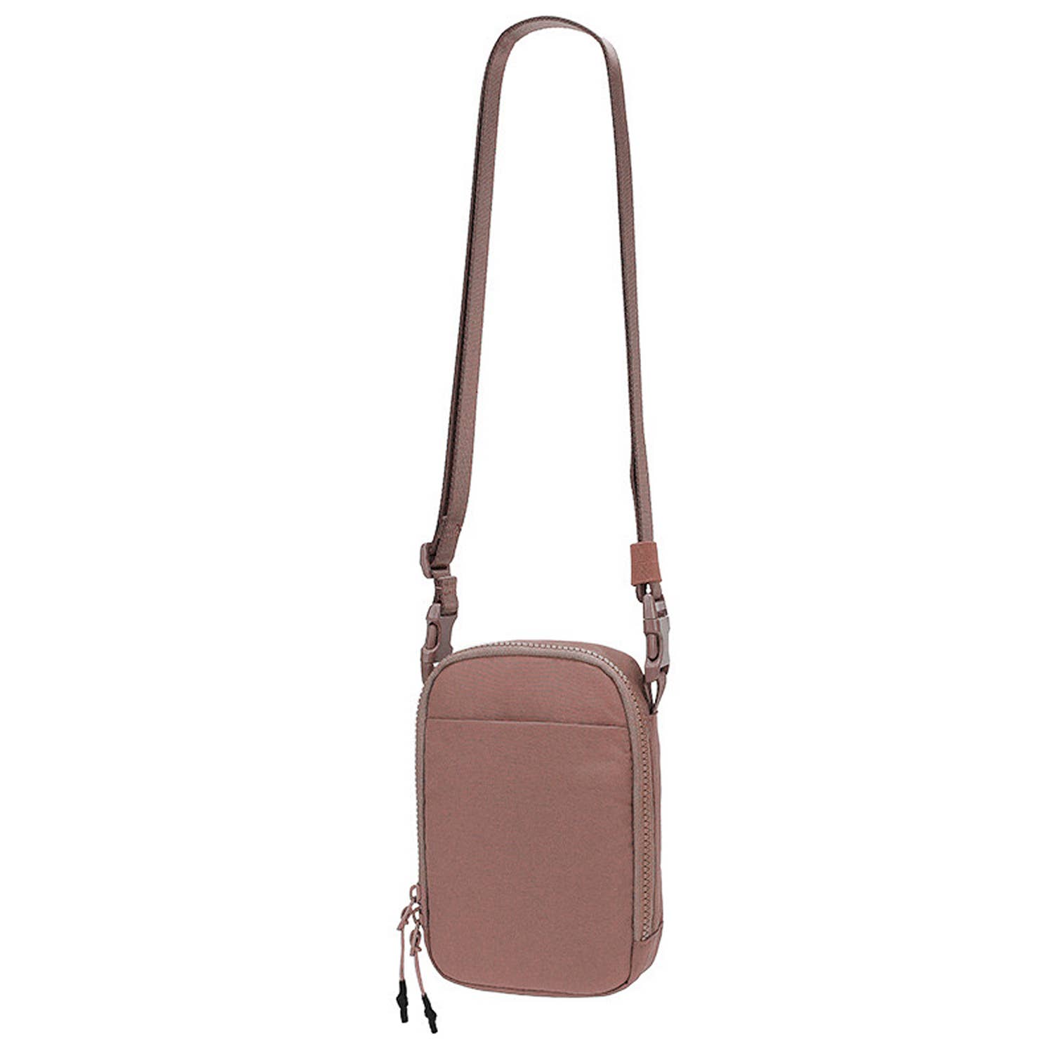 Clara Alternative Nylon Vertical Travel Size Sling Belt Bag: Caramel