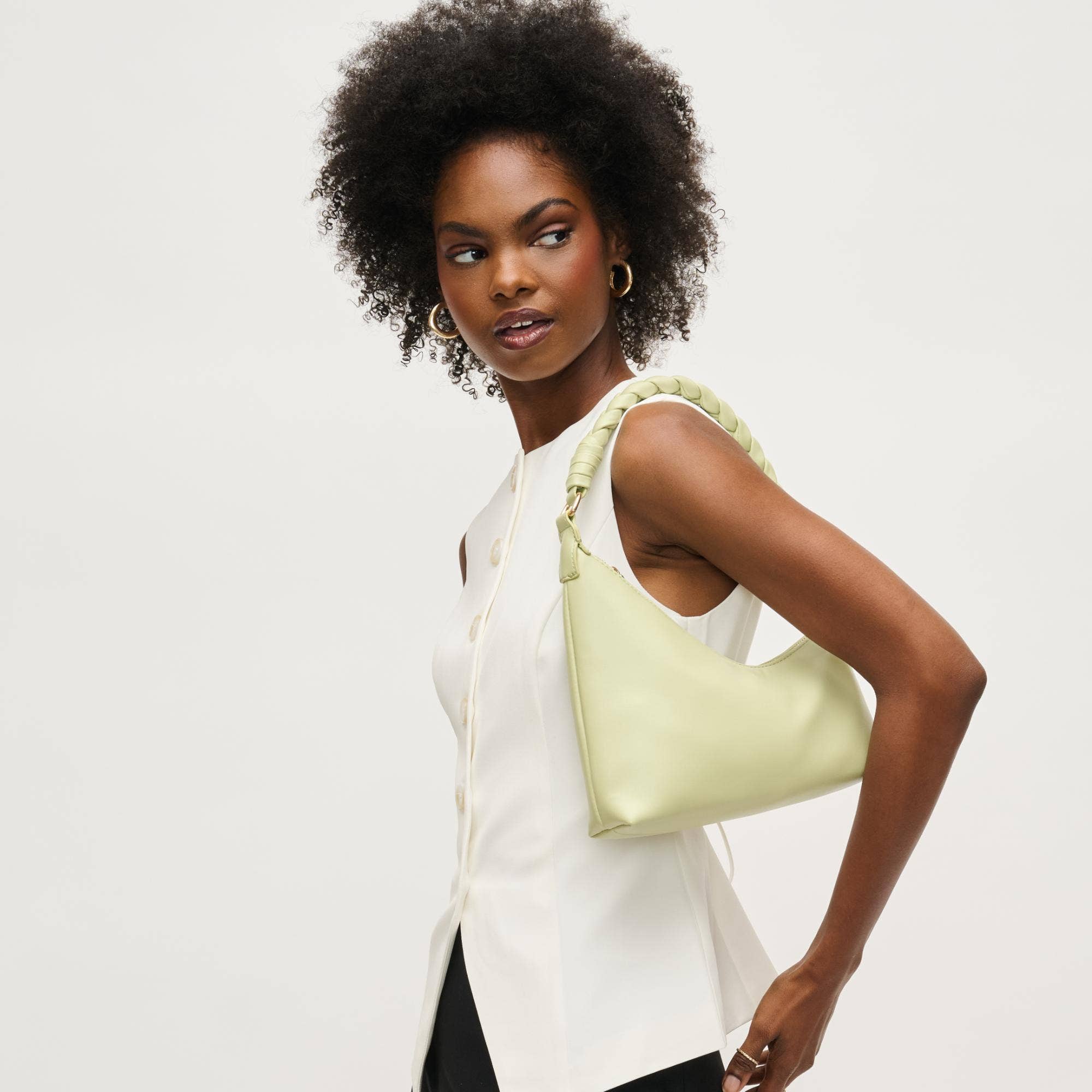 Taylor Asymmetrical Clutch: Pistachio