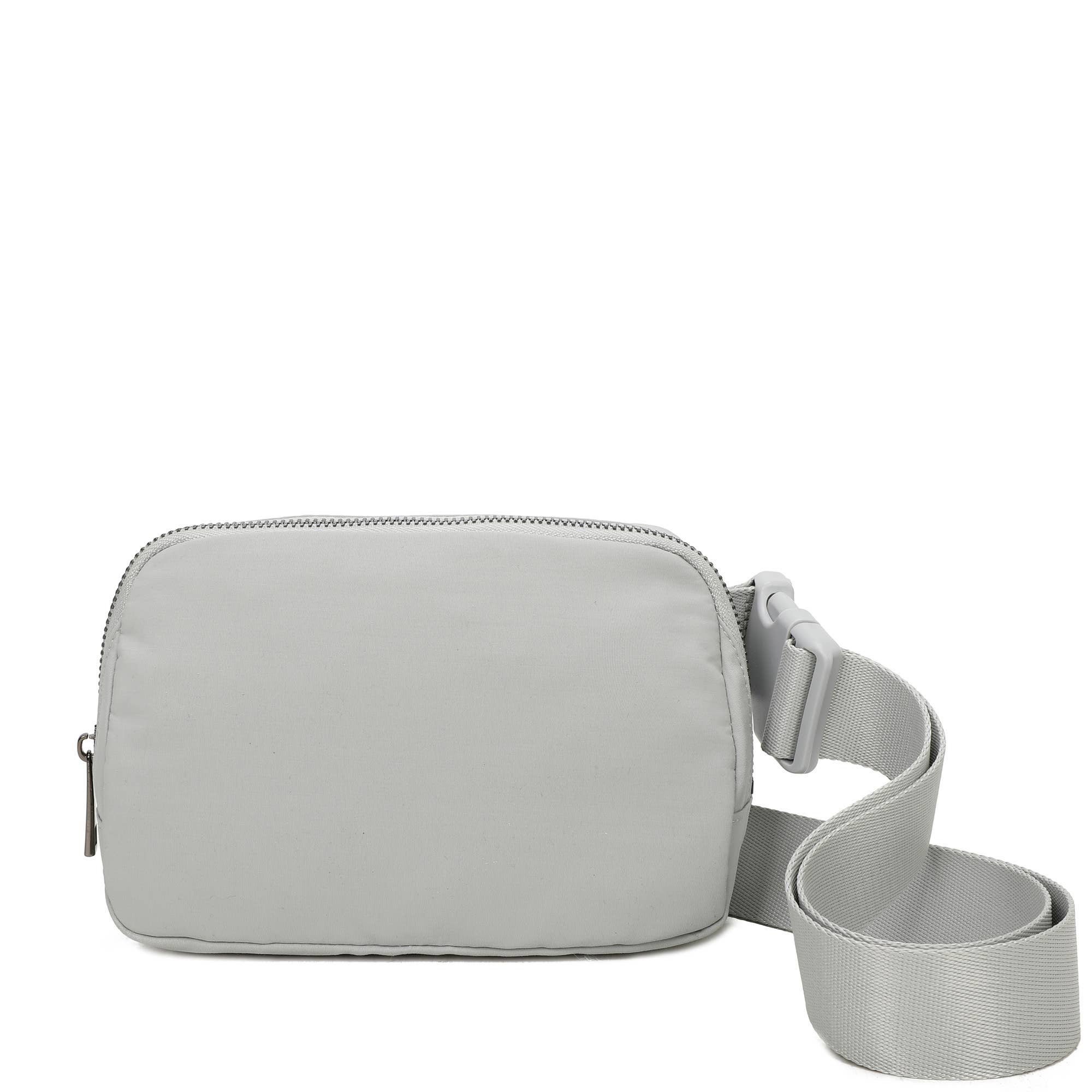 Adelaide Alternative Water-Repellent Nylon Fanny Pack Bag: Gray