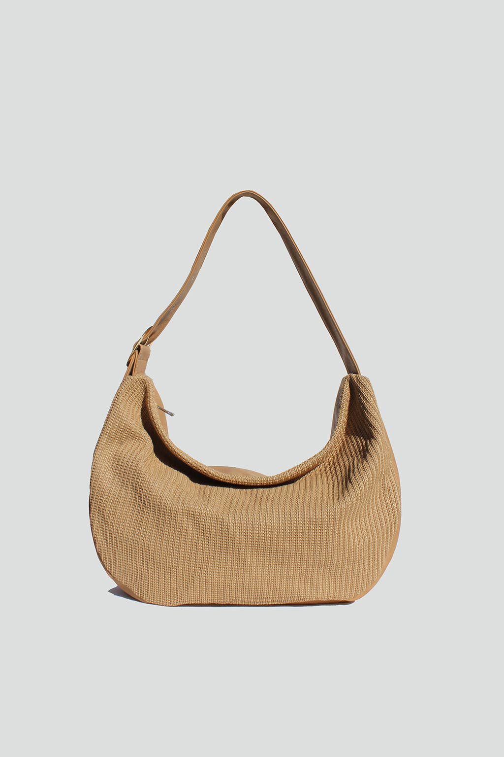 STREET LEVEL Naomi Woven Straw Bag Tan