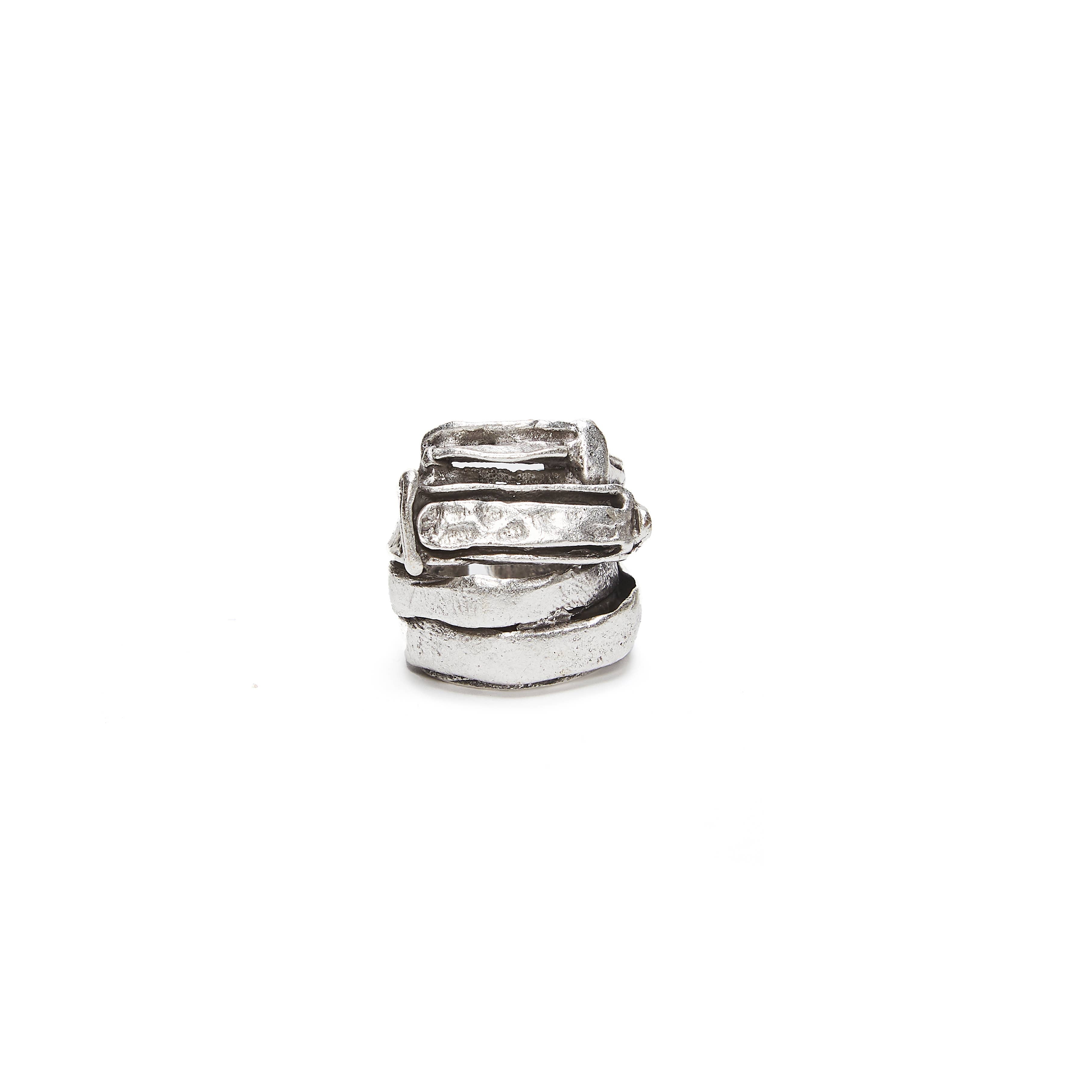 Handmade Brass Ring In Silver Plated