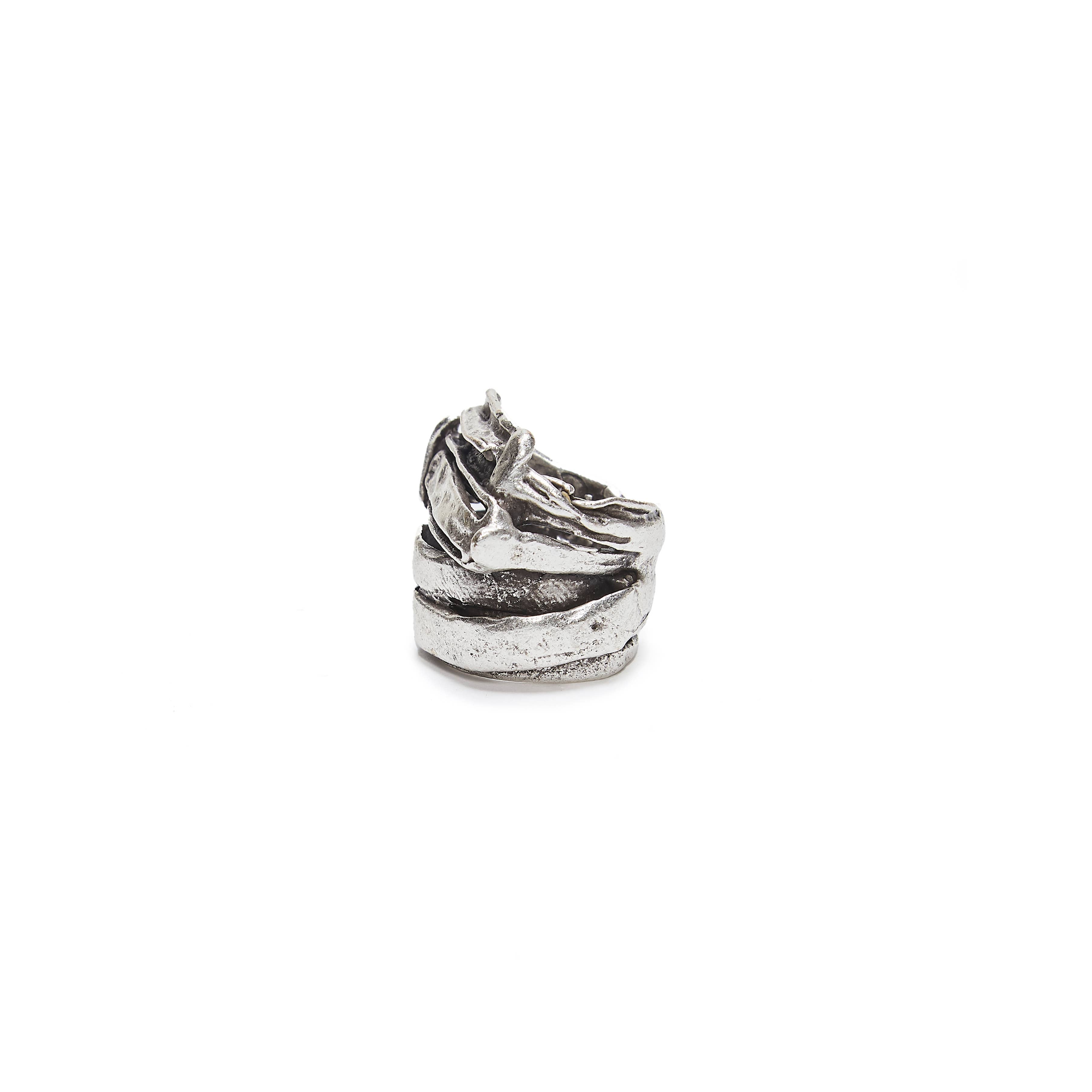 Handmade Brass Ring In Silver Plated