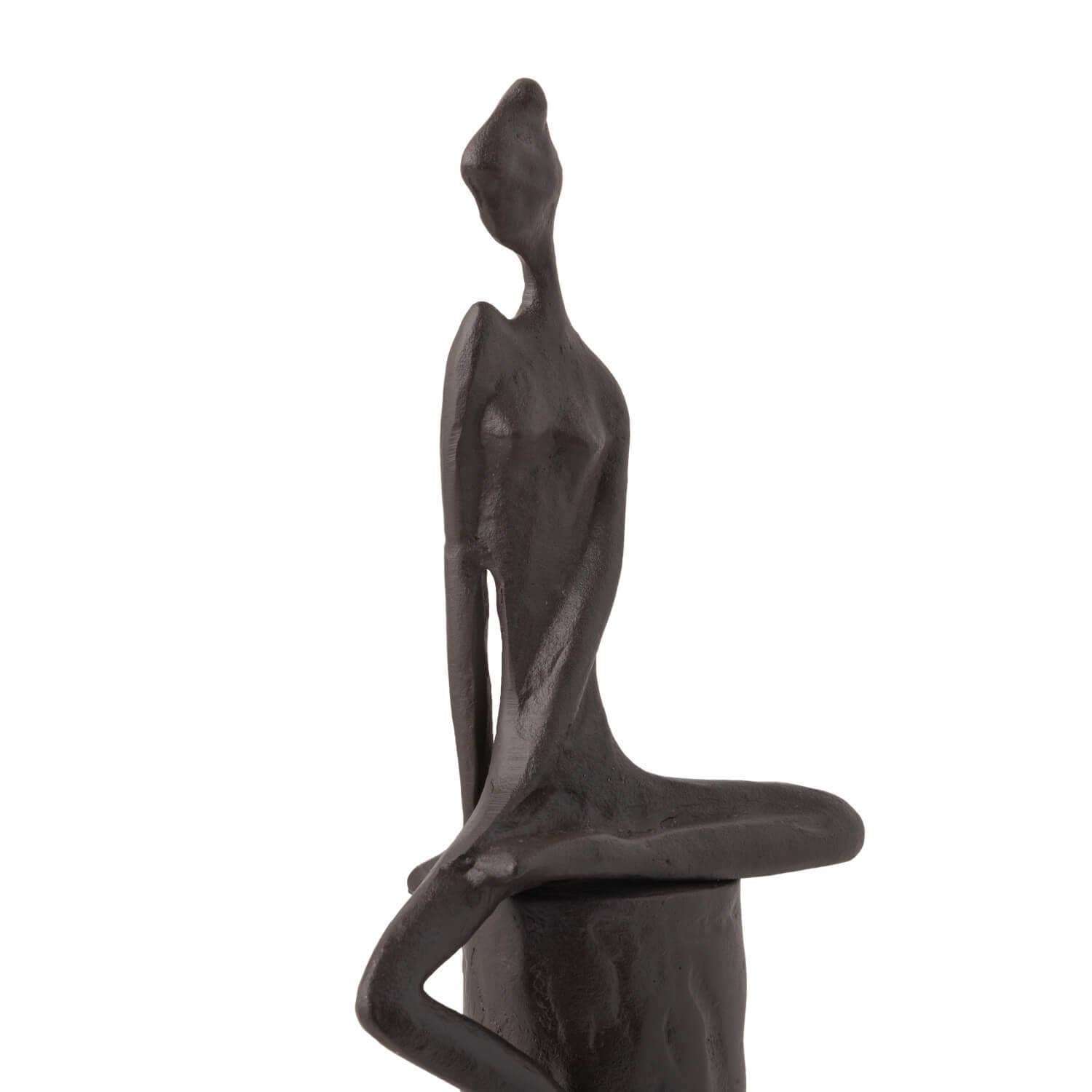 Woman in Reflection Cast Iron Sculpture