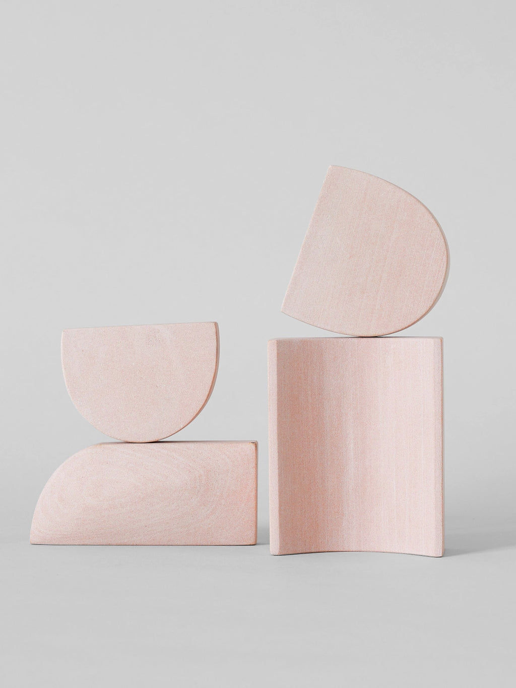Pink Sandstone Stacking Sculpture Set