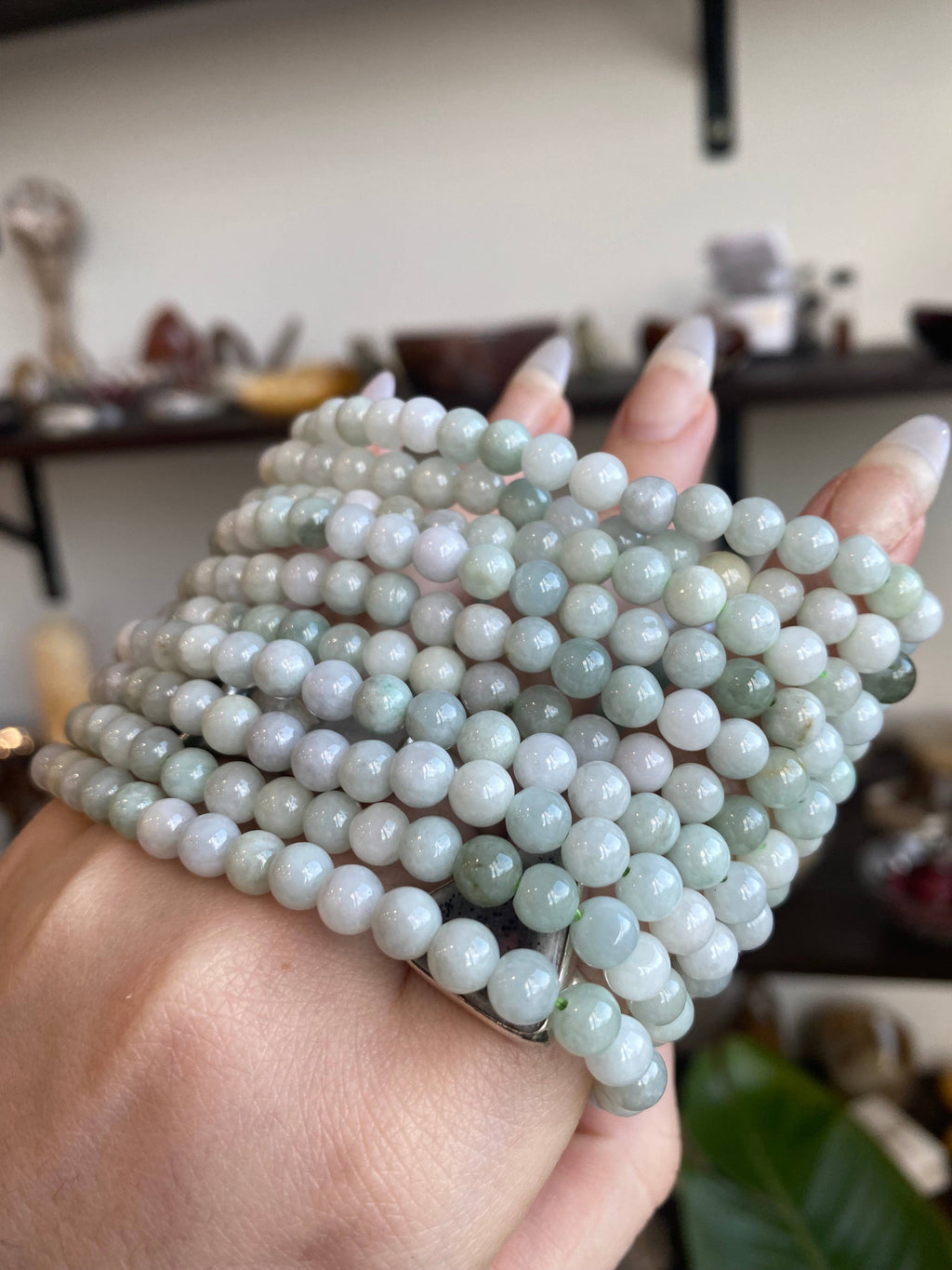 Sapphire & Sage - Burma Jade Beaded Bracelet