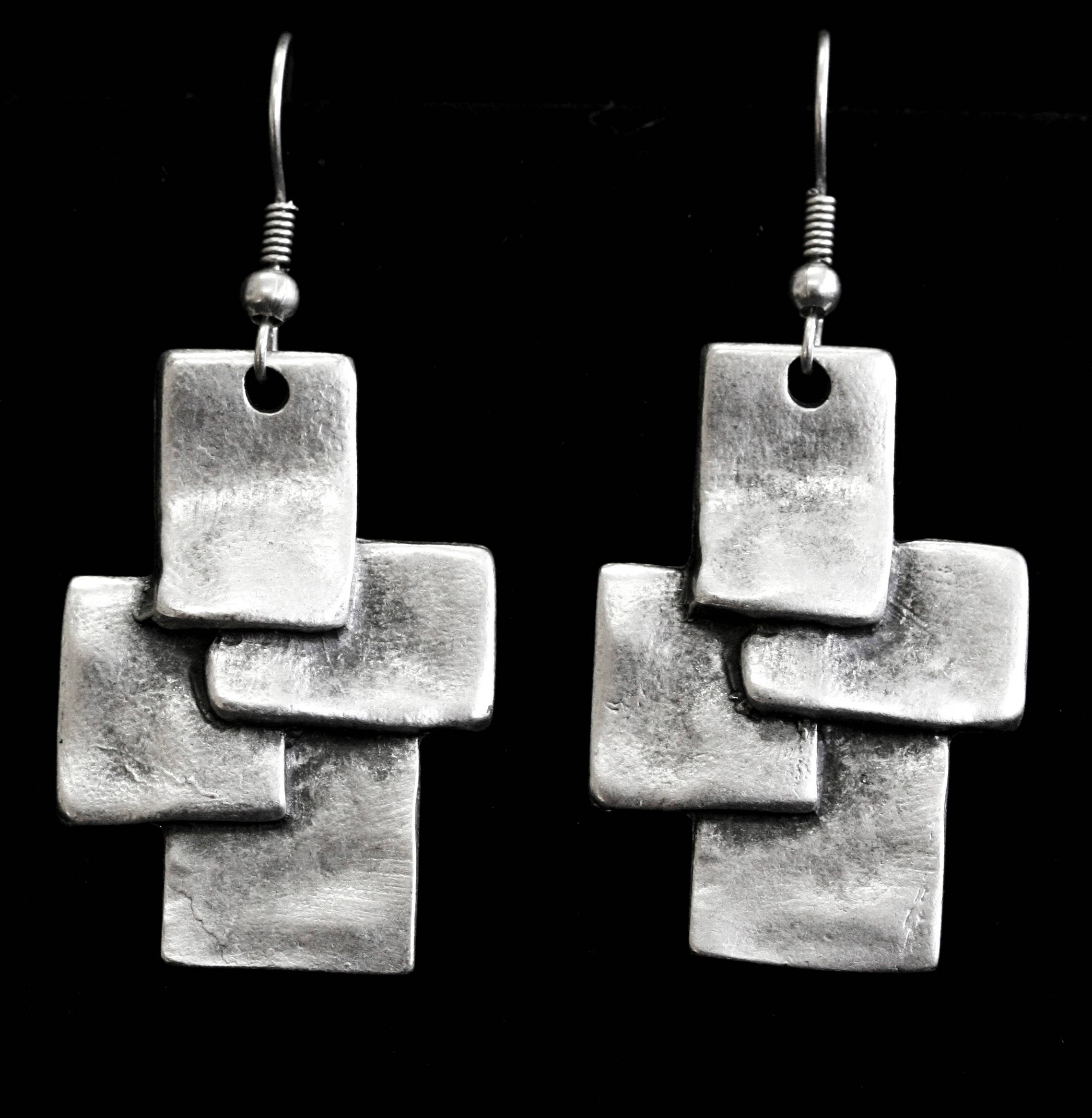 Handmade Scream Pewter Earings