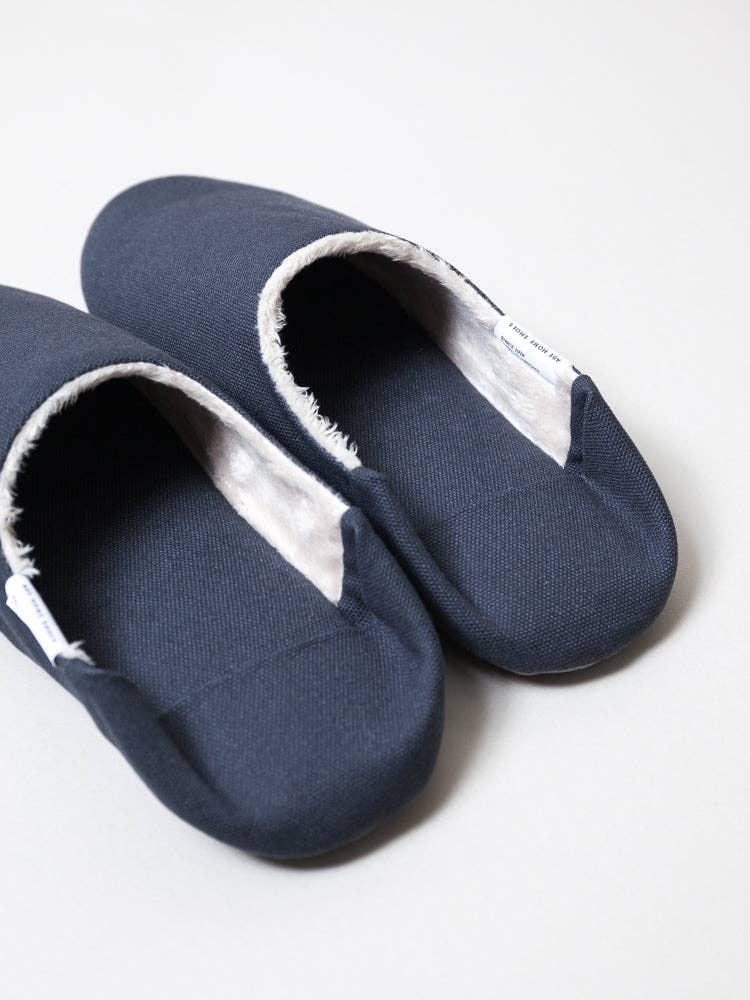 Navy Canvas Home Shoes