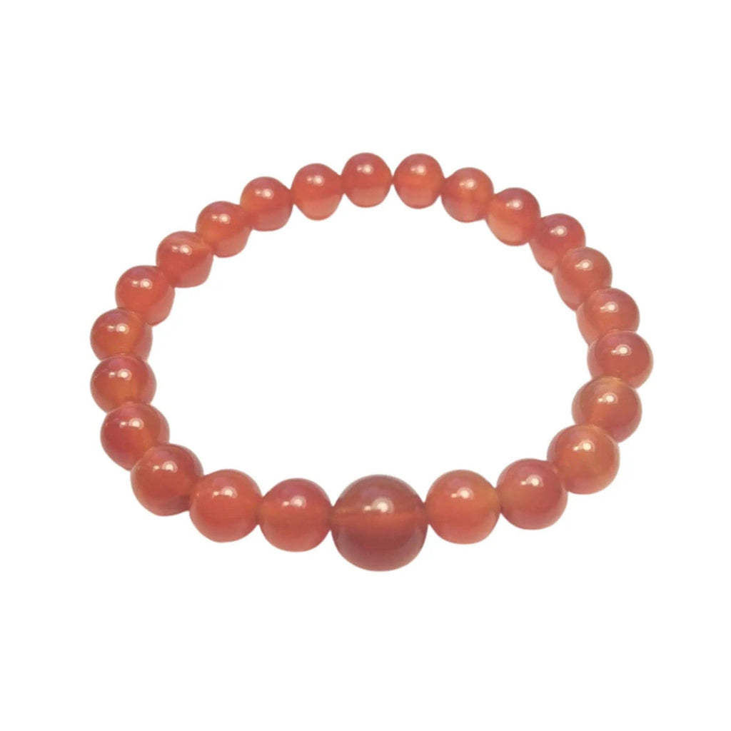 Carnelian Beaded Bracelet Wrist Mala 6mm