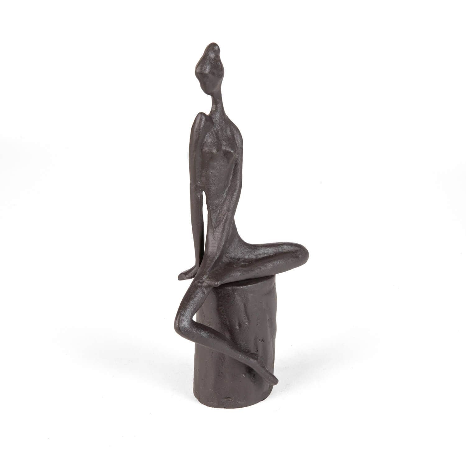 Woman in Reflection Cast Iron Sculpture