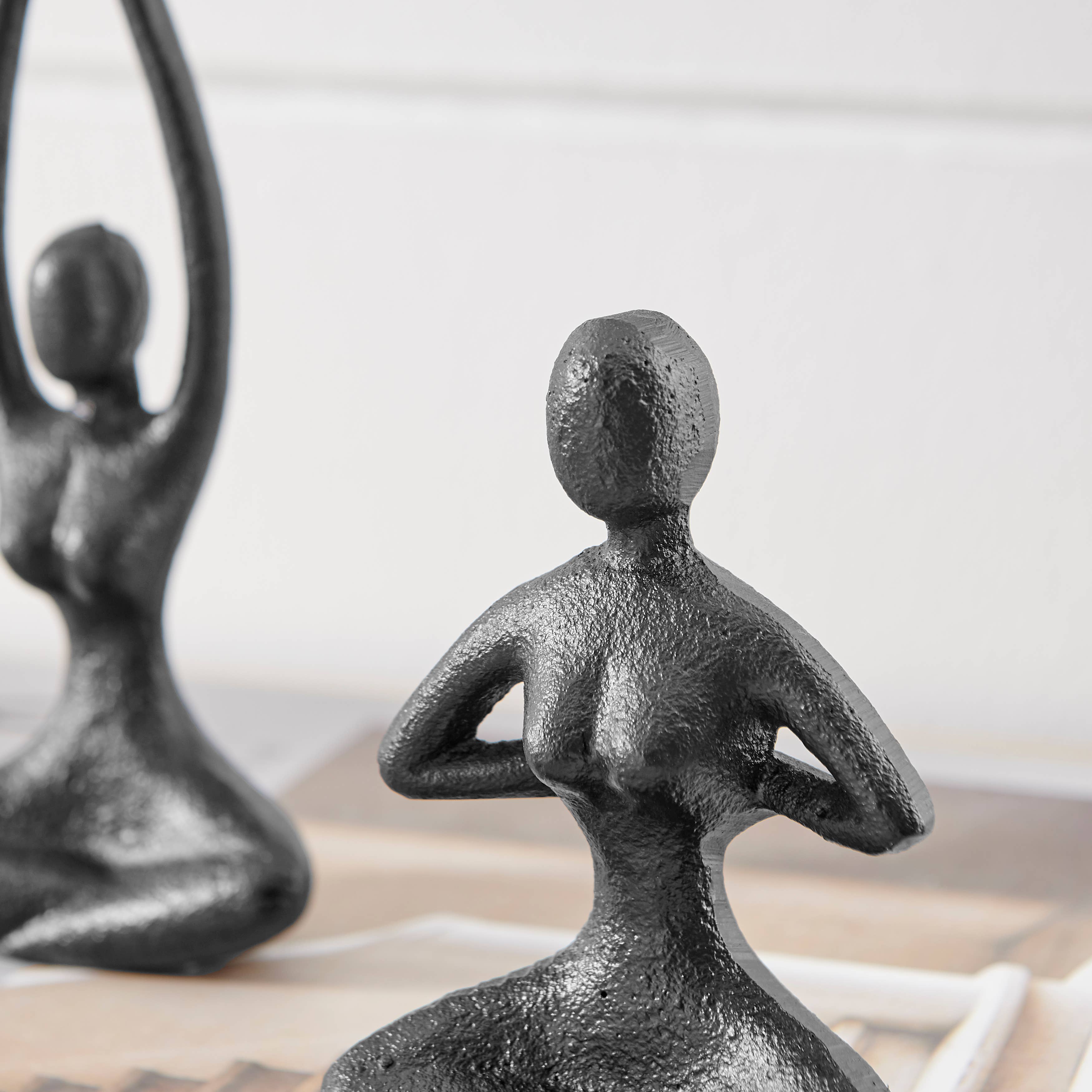 Yoga Figures Tabletop Sculptures Set of 3 Poses