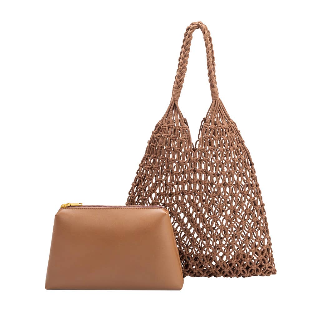 Melie Bianco - Izzy Medium Shoulder Bag in Chocolate