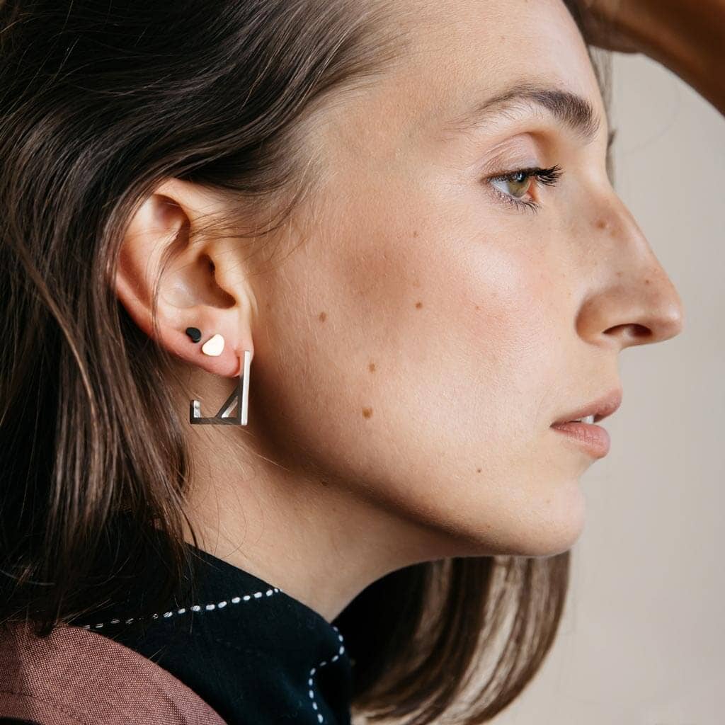 MULXIPLY - Foundation Square Hoop Earrings | Sterling Silver