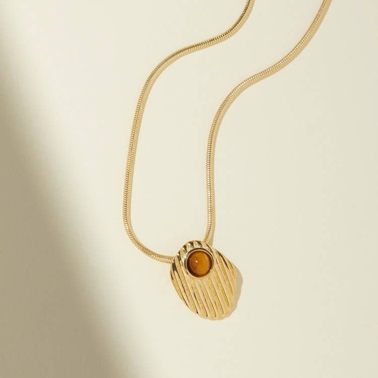 Lindsay Lewis - Rio Necklace - Tigers Eye
