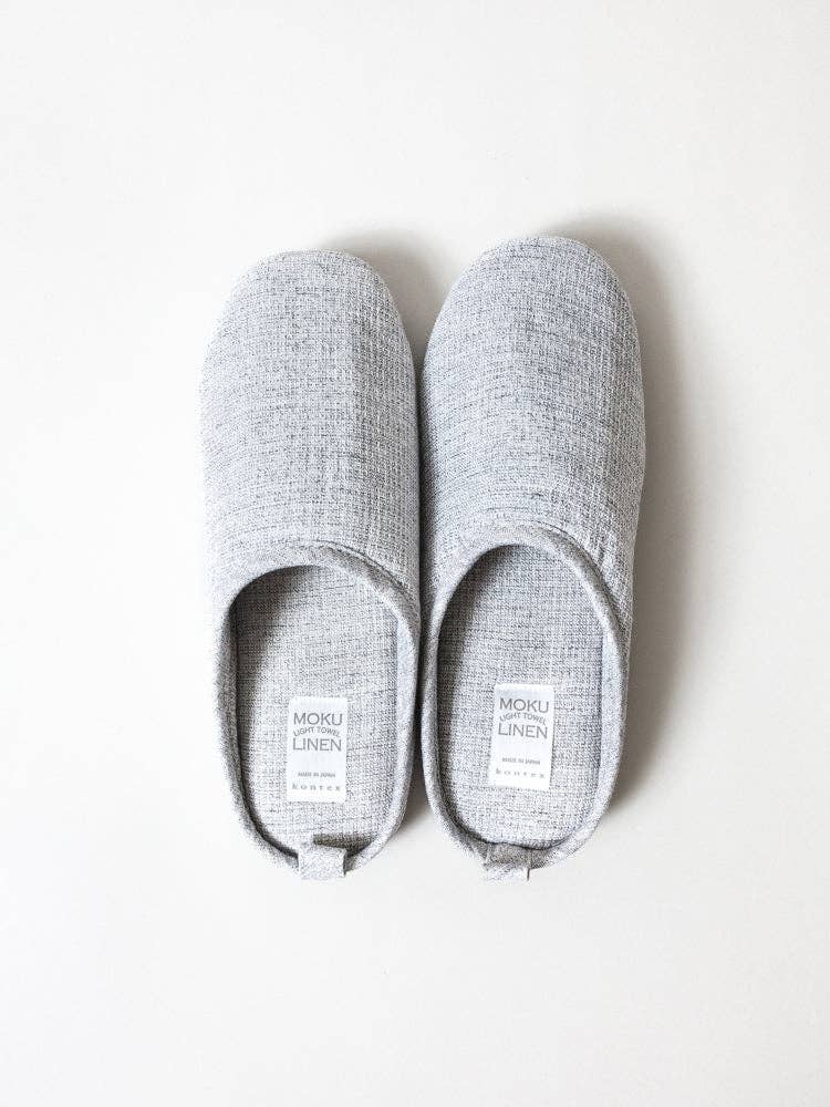 Grey Moku Linen Room Shoes
